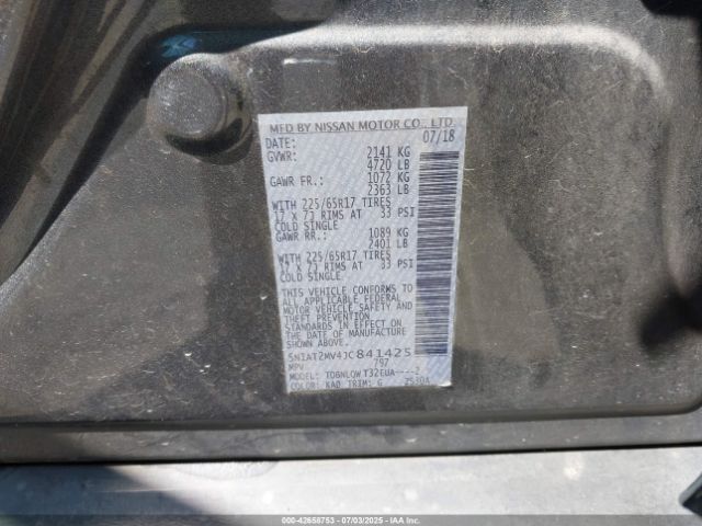2018 NISSAN ROGUE 5N1AT2MV4JC841425 Photo 8