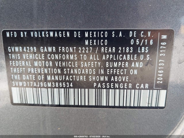 3VWD17AJ9GM386534 Volkswagen 1.8t