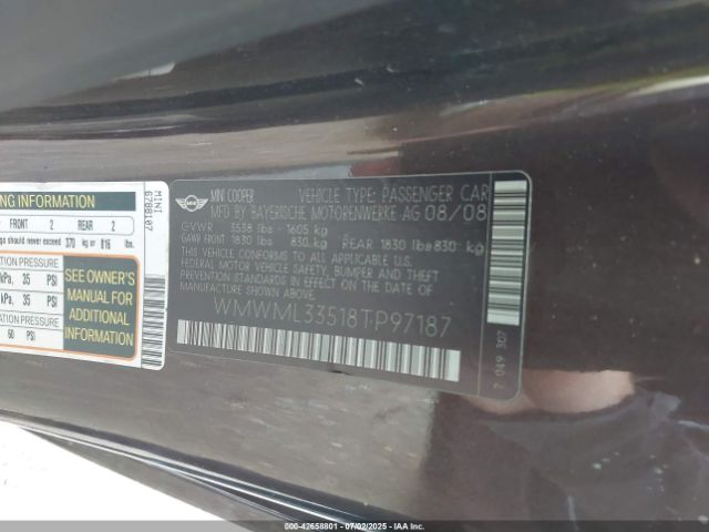 2008 MINI COOPER CLUBMAN WMWML33518TP97187 Photo 8