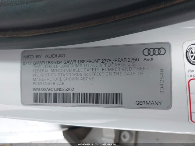 2018 AUDI A6 WAUG3AFC1JN025262 Photo 8