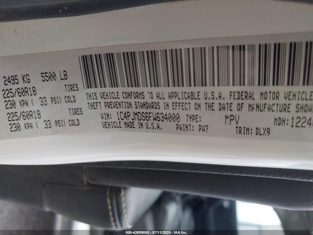 1C4PJMDS6FW634000 Jeep Cherokee