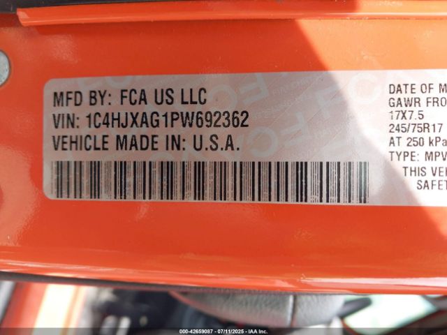 2023 JEEP WRANGLER 1C4HJXAG1PW692362 Photo 8