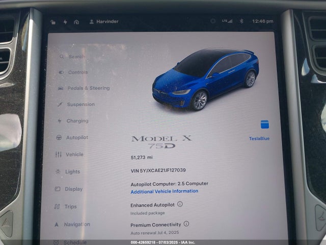 2018 TESLA MODEL X 5YJXCAE21JF127039 Photo 6