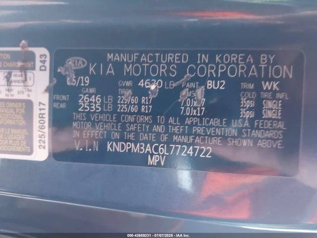 KIA gdi theta ii 2020 KNDPM3AC6L7724722 Image 9