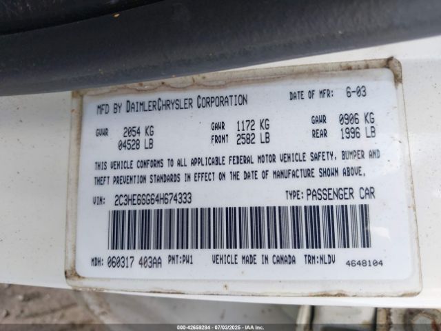 2004 CHRYSLER 300M 2C3HE66G64H674333 Photo 8