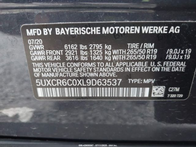 2020 BMW X5 5UXCR6C0XL9D63537 Photo 8