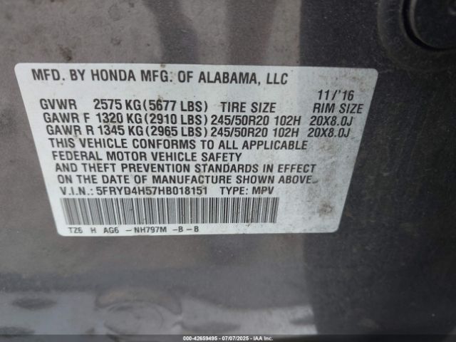 2017 ACURA MDX 5FRYD4H57HB018151 Photo 8