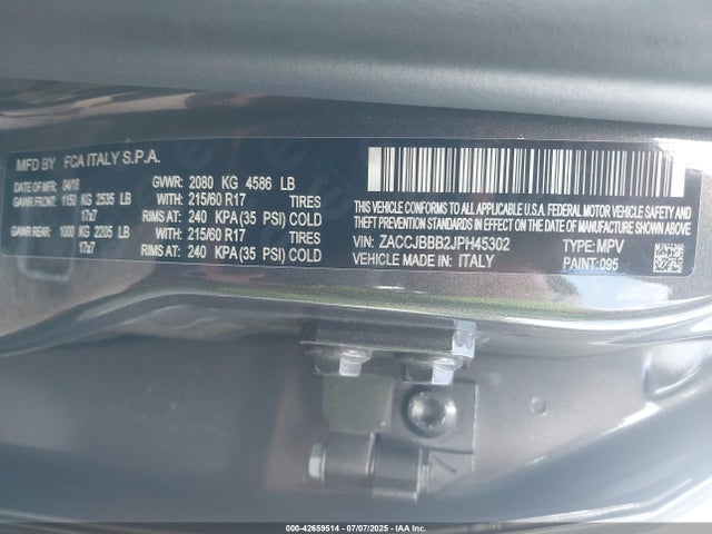 Jeep Renegade 2018 ZACCJBBB2JPH45302 Image 9