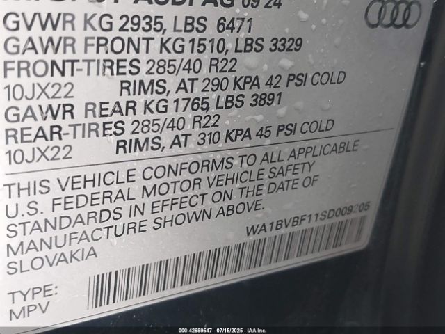 2025 AUDI Q8 WA1BVBF11SD009205 Photo 8