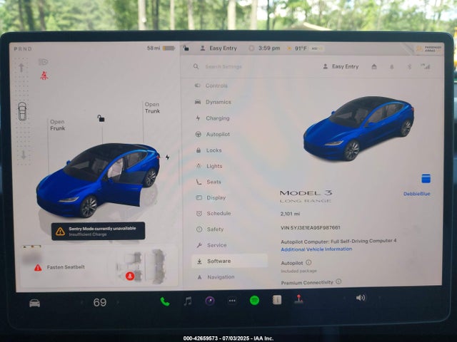 2025 TESLA MODEL 3 5YJ3E1EA9SF987661 Photo 6