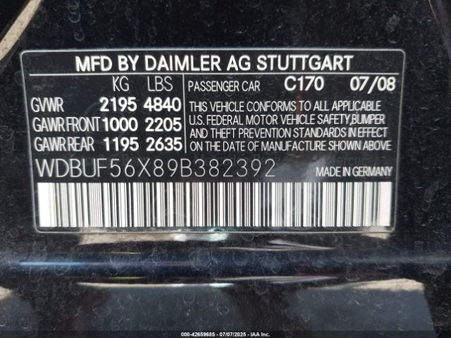 2009 MERCEDES-BENZ E 350 WDBUF56X89B382392 Photo 8