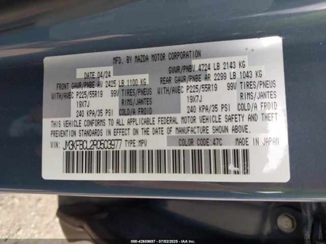 2024 MAZDA CX-5 JM3KFBCL2R0503977 Photo 8