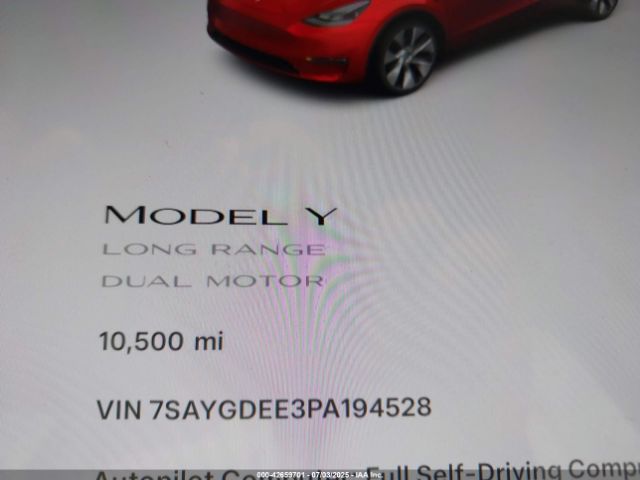 2023 TESLA MODEL Y 7SAYGDEE3PA194528 Photo 6