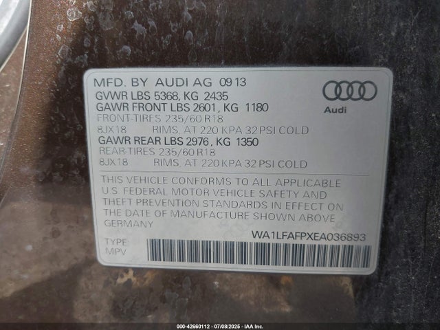 2014 AUDI Q5 WA1LFAFPXEA036893 Photo 8