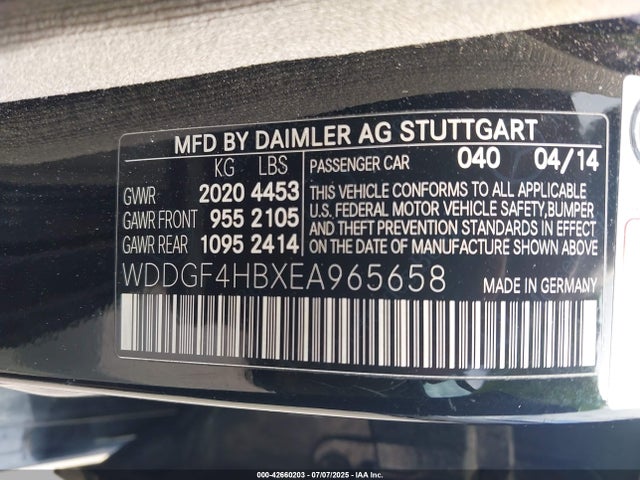 WDDGF4HBXEA965658 Mercedes-Benz C-Class