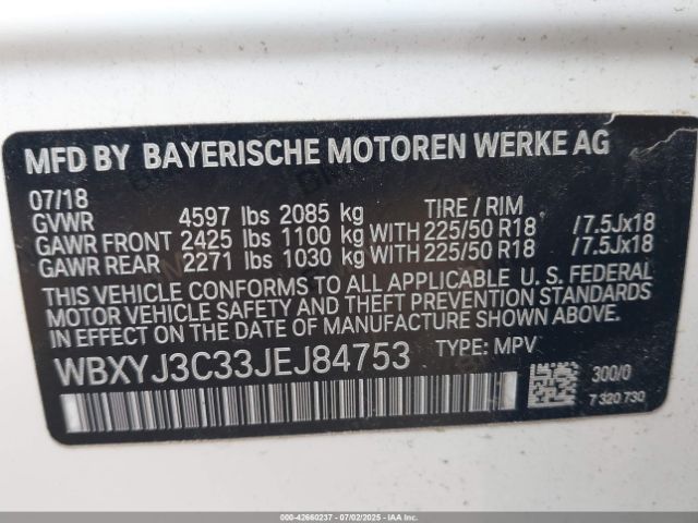 2018 BMW X2 WBXYJ3C33JEJ84753 Photo 8