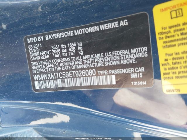 2014 MINI HARDTOP WMWXM7C59ET926080 Photo 8