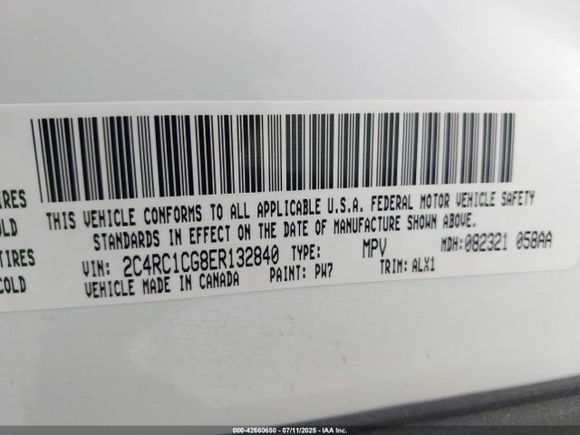 2C4RC1CG8ER132840 Chrysler Town and Country