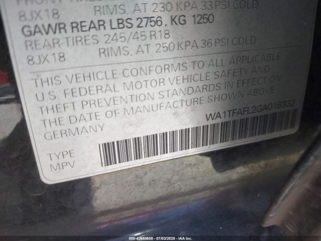 2016 AUDI ALLROAD WA1TFAFL2GA016332 Photo 8