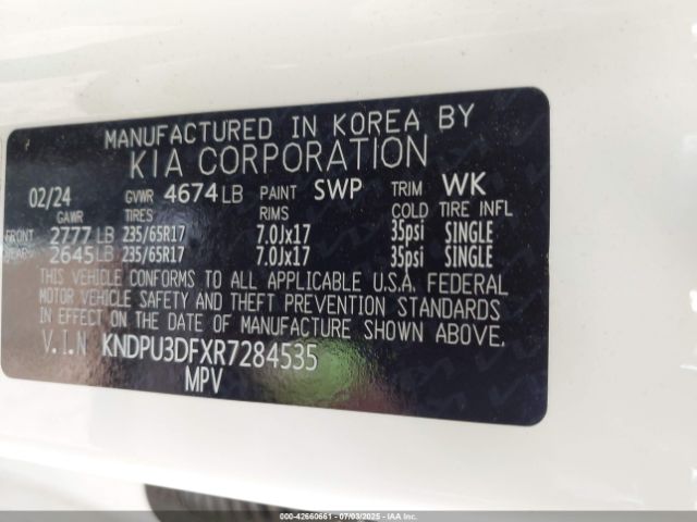 2024 KIA SPORTAGE KNDPU3DFXR7284535 Photo 8