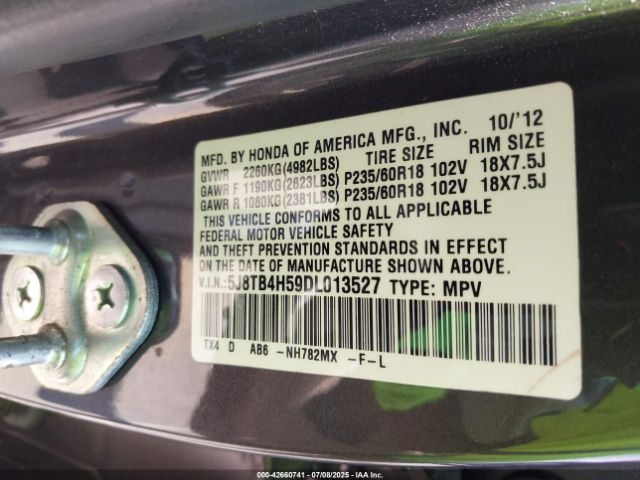 2013 ACURA RDX 5J8TB4H59DL013527 Photo 8