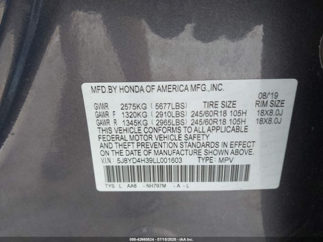 2020 ACURA MDX 5J8YD4H39LL001603 Photo 8