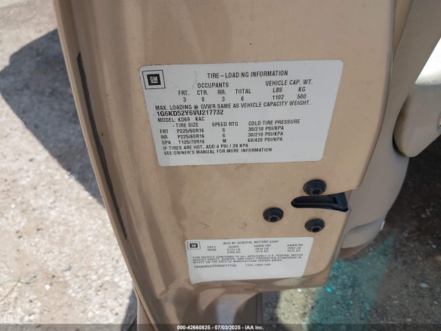 1997 CADILLAC DEVILLE 1G6KD52Y6VU217732 Photo 8