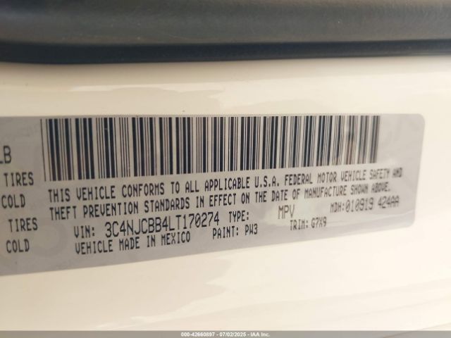 2020 JEEP COMPASS 3C4NJCBB4LT170274 Photo 8