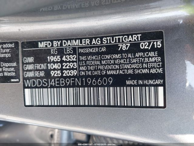 2015 MERCEDES-BENZ CLA 250 WDDSJ4EB9FN196609 Photo 8