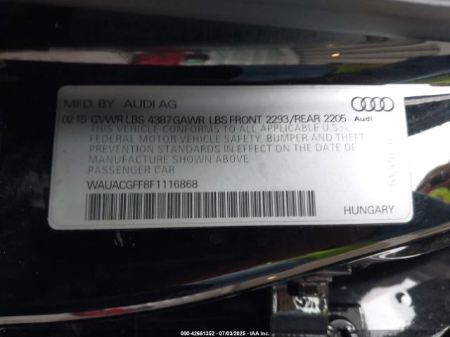 2015 AUDI A3 WAUACGFF8F1116868 Photo 8
