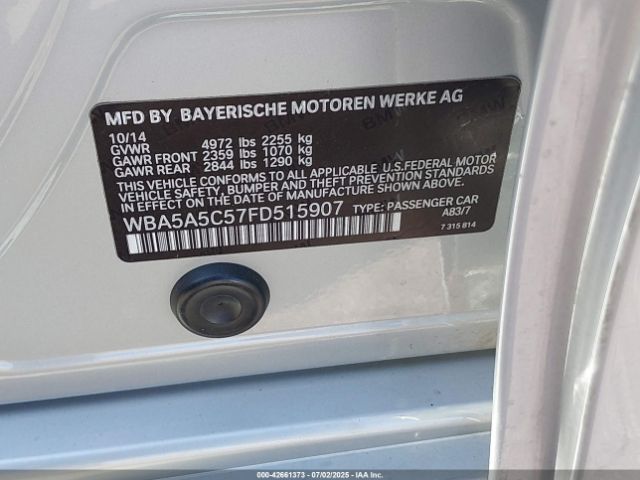 2015 BMW 528I WBA5A5C57FD515907 Photo 8
