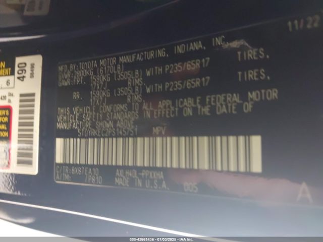 2023 TOYOTA SIENNA 5TDYRKEC2PS145751 Photo 8