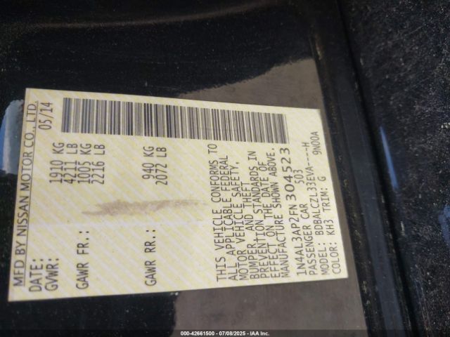 2015 NISSAN ALTIMA 1N4AL3AP2FN304523 Photo 8