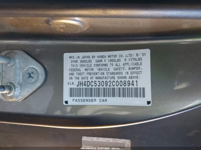 2002 ACURA RSX JH4DC53092C008941 Photo 8