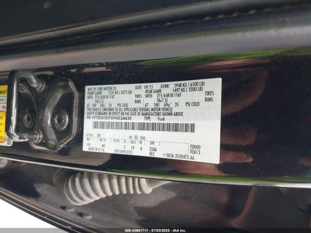 1FTEW1EPXFKE24430 Ford 2015