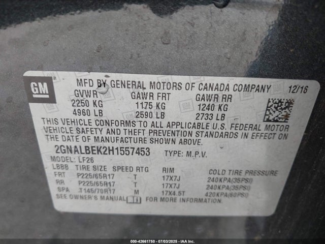 Chevrolet EQUINOX LS 2017 2GNALBEK2H1557453 Image 24