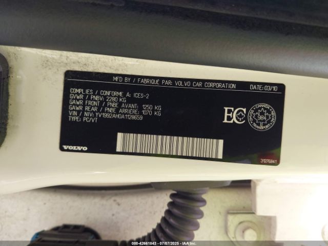 2010 VOLVO S80 YV1992AH0A1128659 Photo 8