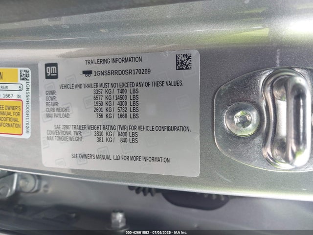 Chevrolet l84 2025 1GNS5RRD0SR170269 Image 9