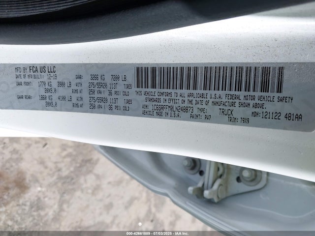 RAM 1500 2020 1C6SRFFM0LN248873 Image 9