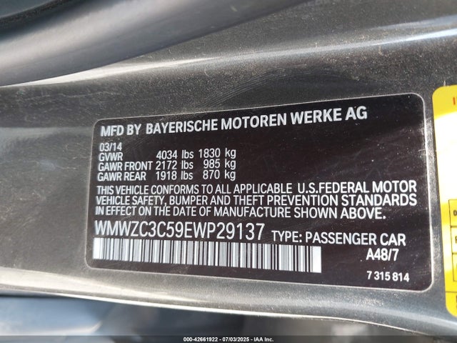 WMWZC3C59EWP29137 Mini 2014