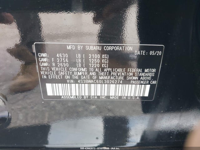 Subaru u5 2020 4S3BWAC60L3026274 Image 9