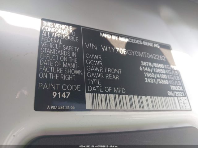 2021 MERCEDES-BENZ SPRINTER 1500 W1Y70BGY0MT062262 Photo 8