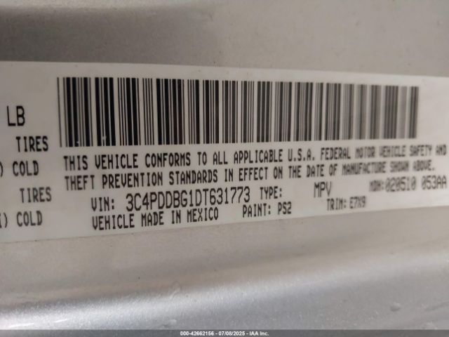 2013 DODGE JOURNEY 3C4PDDBG1DT631773 Photo 8