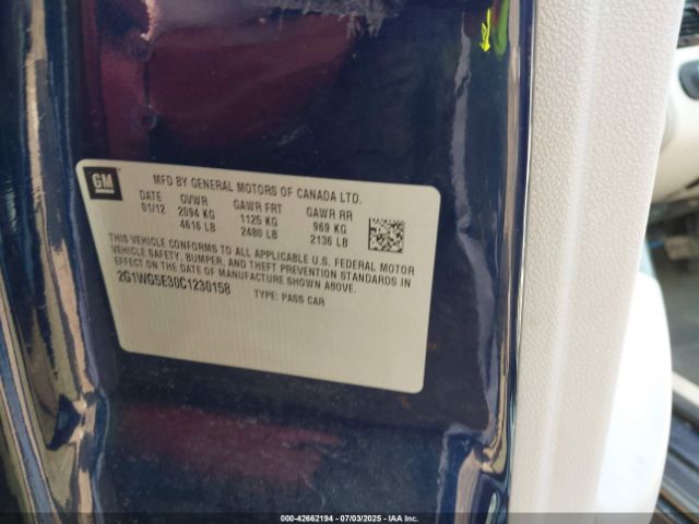 2012 CHEVROLET IMPALA 2G1WG5E30C1230158 Photo 8
