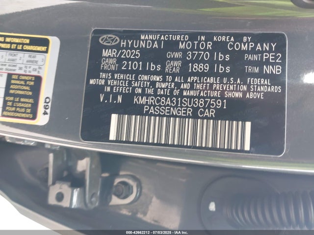 Hyundai mpi gamma ii 2025 KMHRC8A31SU387591 Image 9