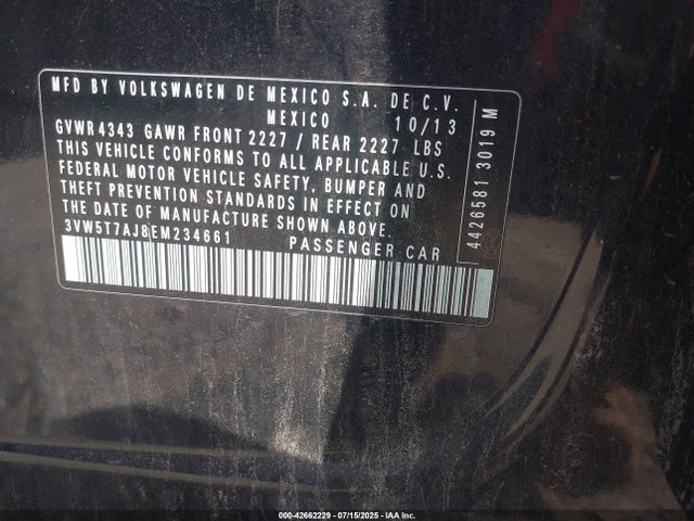 3VW5T7AJ8EM234661 Volkswagen JETTA GLI