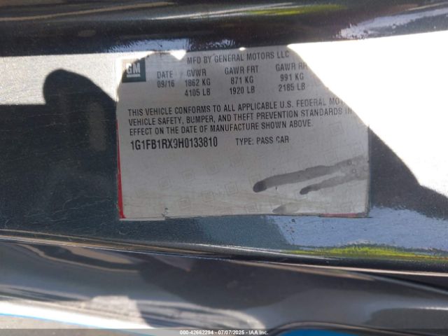 2017 CHEVROLET CAMARO 1G1FB1RS1H0199885 Photo 8