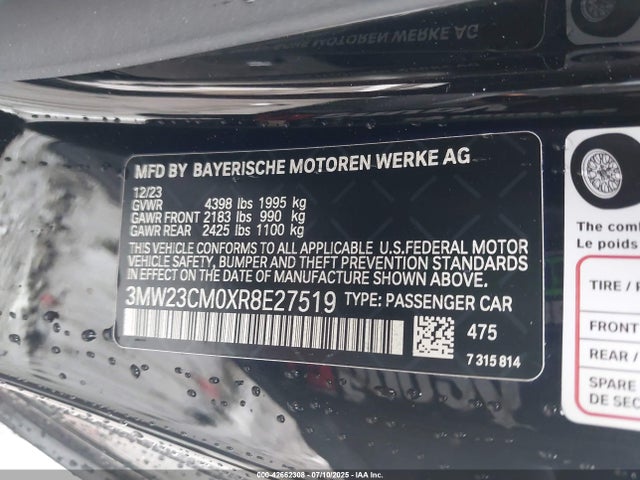 3MW23CM0XR8E27519 BMW 230I
