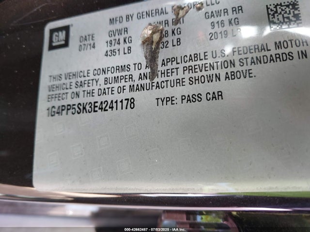 1G4PP5SK3E4241178 Buick lea