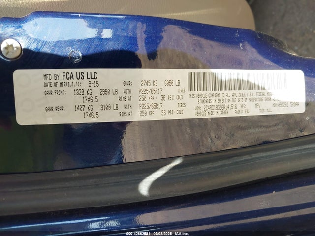 Chrysler 2016 2016 2C4RC1BG5GR141516 Image 9